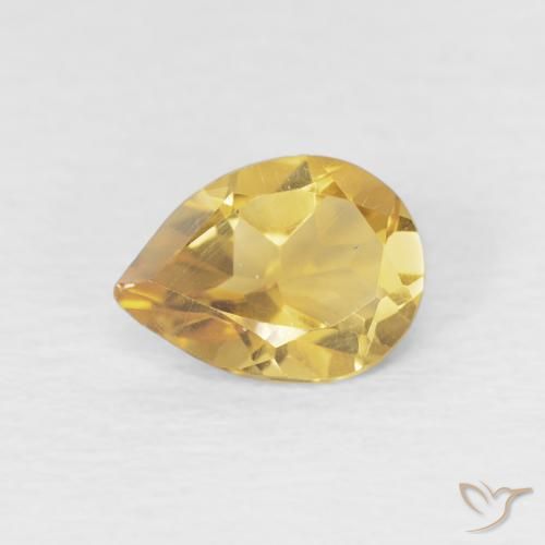 9,17 ctw natürlicher hellgolden Citrin, Birnenform, VVS-VS