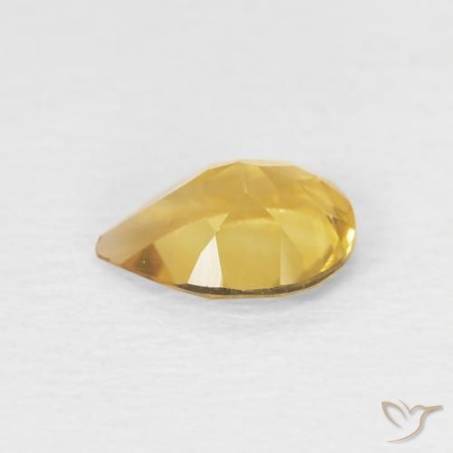 9,17 ctw natürlicher hellgolden Citrin, Birnenform, VVS-VS