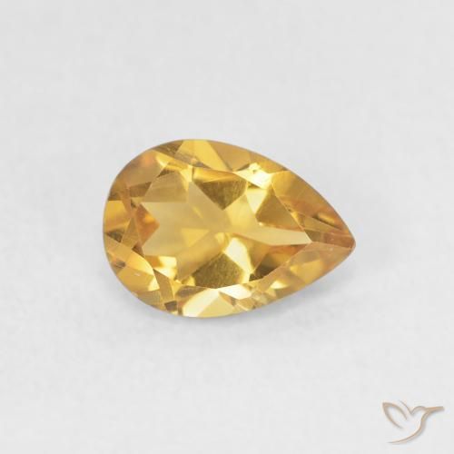 9,17 ctw natürlicher Golden Citrin, Birnenform, VVS