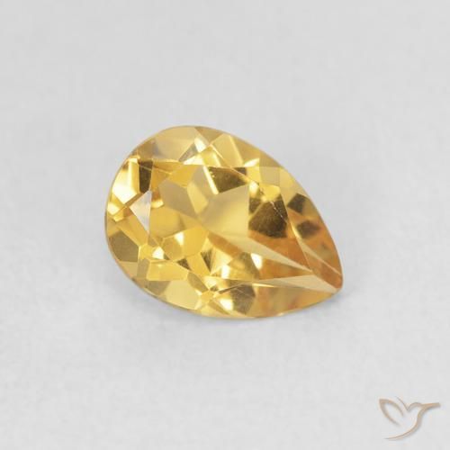 9,17 ctw natürlicher Golden Citrin, Birnenform, VVS-VS