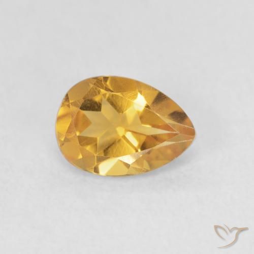9,17 ctw natürlicher Medium Light-Golden Citrin, Birnenform, VVS