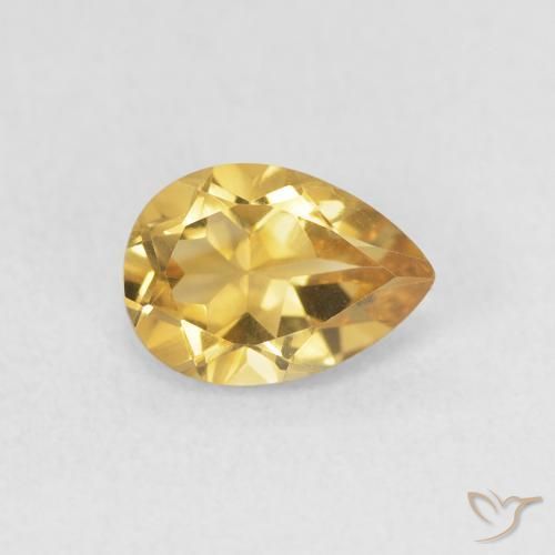 9,17 ctw natürlicher Golden Citrin, Birnenform, VVS