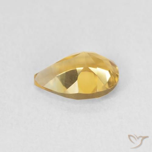 9,17 ctw natürlicher Golden Citrin, Birnenform, VVS