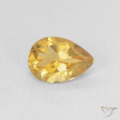 9,17 ctw natürlicher Golden Citrin, Birnenform, VVS