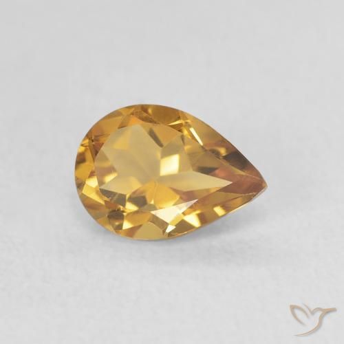 9,17 ctw natürlicher gold-orange Citrin, Birnenform, VVS