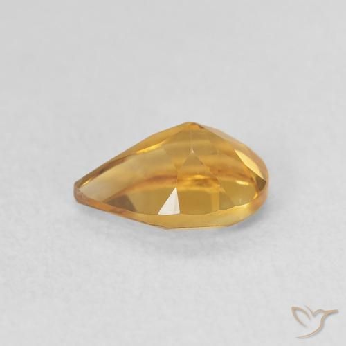 9,17 ctw natürlicher gold-orange Citrin, Birnenform, VVS