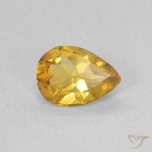 9,17 ctw natürlicher Golden Citrin, Birnenform, VVS-VS