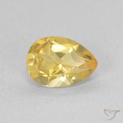 9,17 ctw natürlicher gold-orange Citrin, Birnenform, VVS