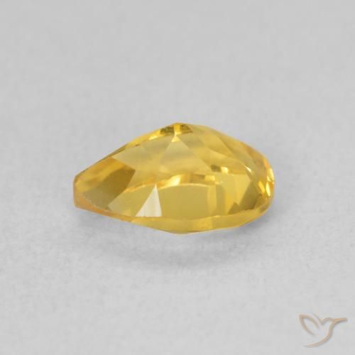 9,17 ctw natürlicher gold-orange Citrin, Birnenform, VVS