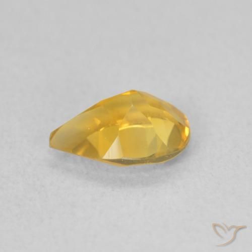 9,17 ctw natürlicher Golden Citrin, Birnenform, VVS