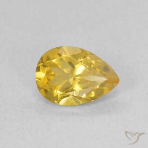 9,17 ctw natürlicher Mittelgold Citrin, Birnenform, VVS