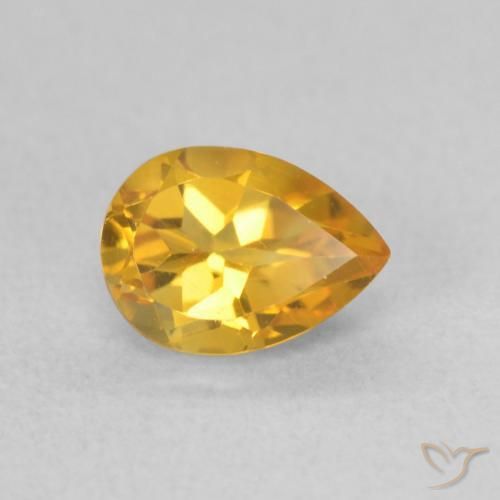 9,17 ctw natürlicher Helles Gold Citrin, Birnenform, VVS
