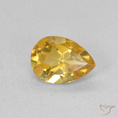 9,17 ctw natürlicher Golden Citrin, Birnenform, VVS