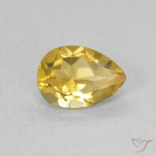 9,17 ctw natürlicher gold-orange Citrin, Birnenform, VVS