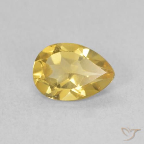 9,17 ctw natürlicher Mittelgold Citrin, Birnenform, VVS-VS