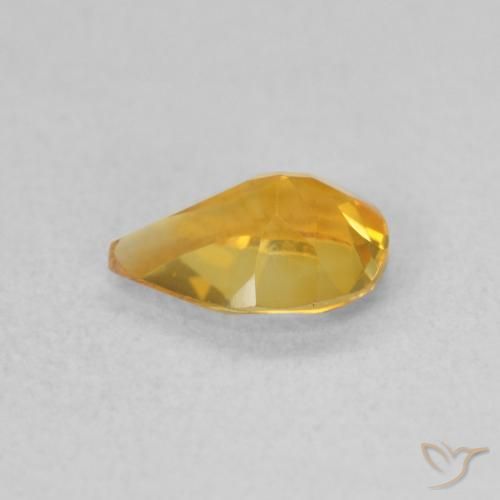 9,17 ctw natürlicher Orange-Gold Citrin, Birnenform, VVS-VS