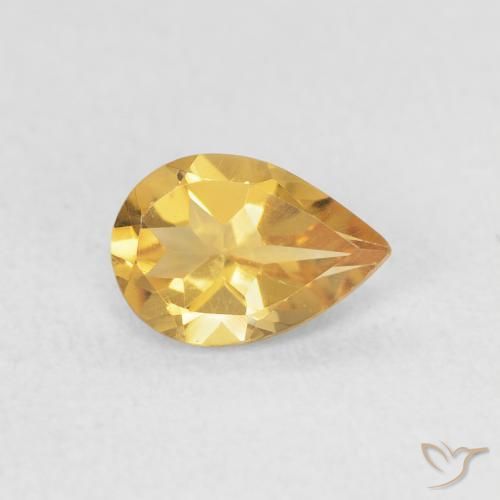 9,17 ctw natürlicher Golden Citrin, Birnenform, VVS
