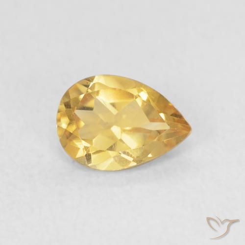 9,17 ctw natürlicher Mittleres Gold Citrin, Birnenform, VVS