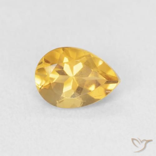 9,17 ctw natürlicher Golden Citrin, Birnenform, VVS