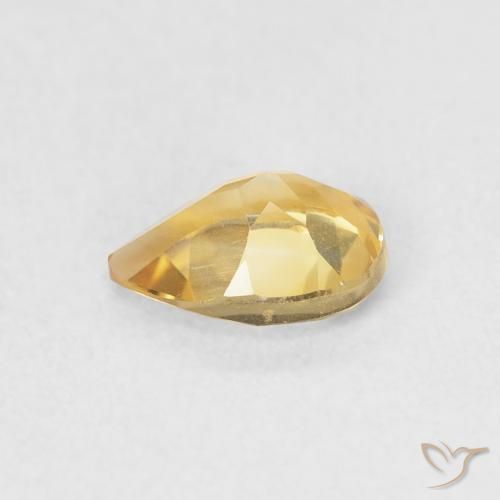 9,17 ctw natürlicher Mittleres Gold Citrin, Birnenform, VVS