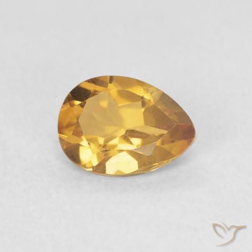 9,17 ctw natürlicher Medium Light-Golden Citrin, Birnenform, VVS