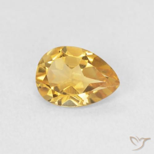 9,17 ctw natürlicher Golden Citrin, Birnenform, VVS