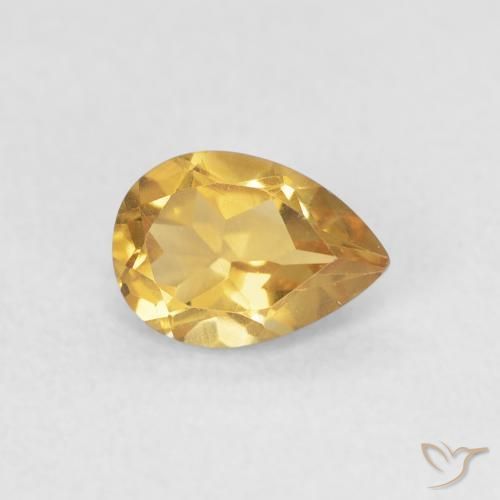 9,17 ctw natürlicher Golden Citrin, Birnenform, VVS
