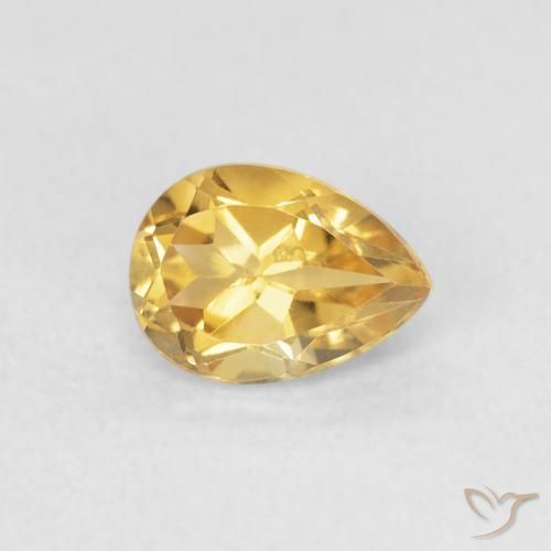 9,17 ctw natürlicher Golden Citrin, Birnenform, VVS