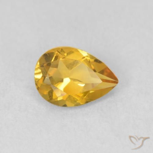 9,17 ctw natürlicher Golden Citrin, Birnenform, VVS