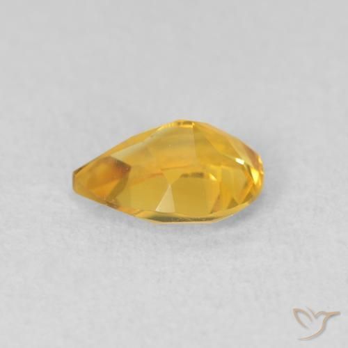 9,17 ctw natürlicher Golden Citrin, Birnenform, VVS