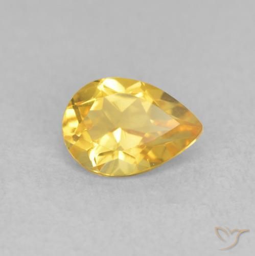 9,17 ctw natürlicher Golden Citrin, Birnenform, VVS