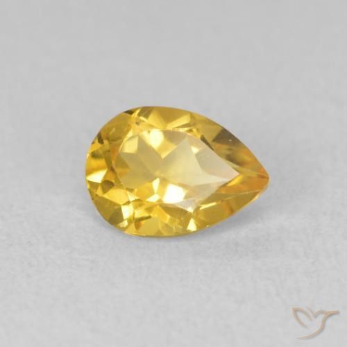 9,17 ctw natürlicher Golden Citrin, Birnenform, VVS