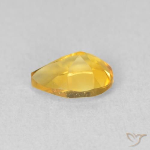 9,17 ctw natürlicher Golden Citrin, Birnenform, VVS