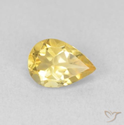 9,17 ctw natürlicher gold-orange Citrin, Birnenform, VVS