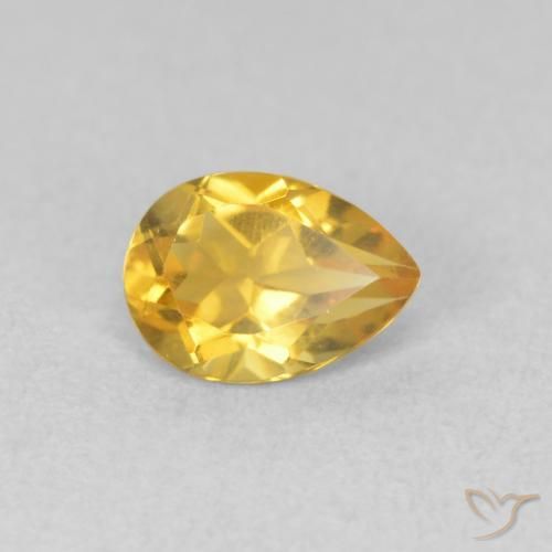9,17 ctw natürlicher Golden Citrin, Birnenform, VVS