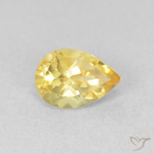 9,17 ctw natürlicher gold-orange Citrin, Birnenform, VVS