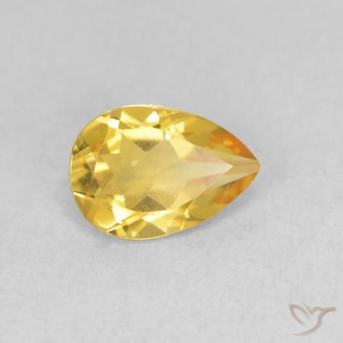 9,17 ctw natürlicher Golden Citrin, Birnenform, VVS