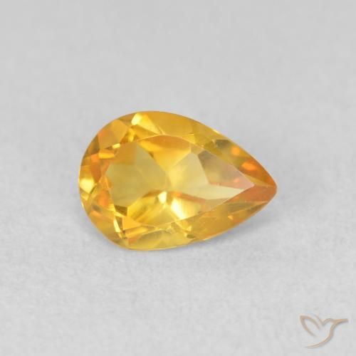 9,17 ctw natürlicher Golden Citrin, Birnenform, VVS