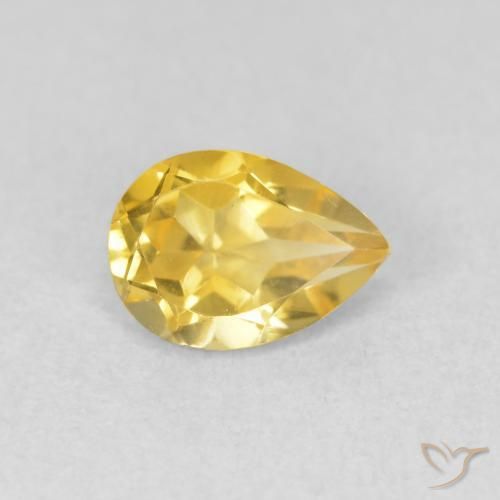 9,17 ctw natürlicher Gold-gelb Citrin, Birnenform, VVS