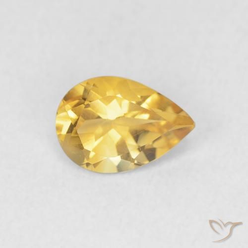9,17 ctw natürlicher Golden Citrin, Birnenform, VVS