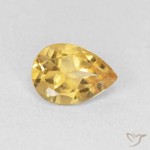 9,17 ctw natürlicher Golden Citrin, Birnenform, VVS