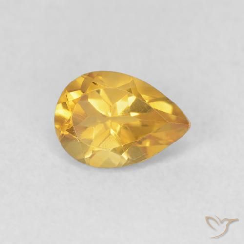 9,17 ctw natürlicher Golden Citrin, Birnenform, VVS