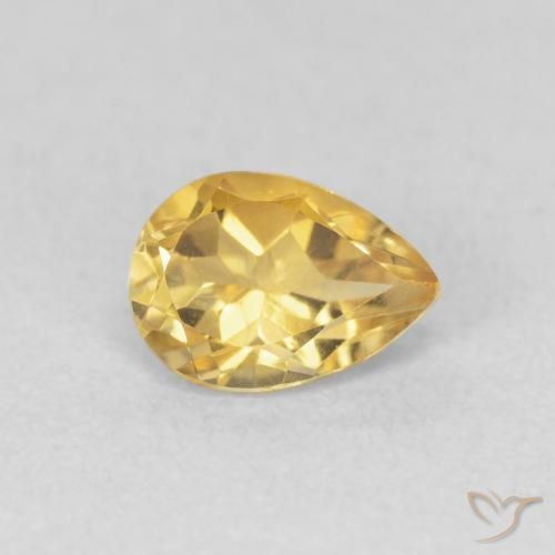 9,17 ctw natürlicher Golden Citrin, Birnenform, VVS
