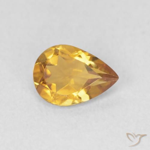 9,17 ctw natürlicher Medium Light-Golden Citrin, Birnenform, VVS