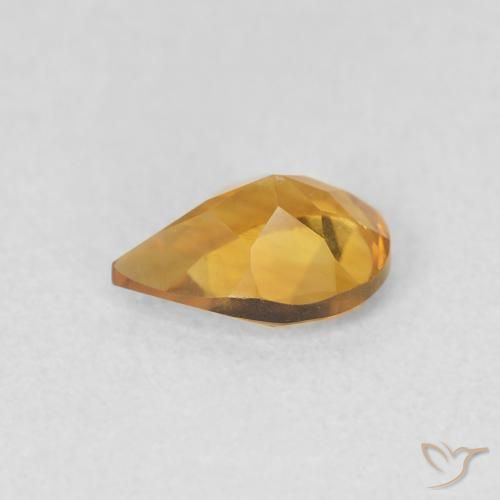 9,17 ctw natürlicher Medium Light-Golden Citrin, Birnenform, VVS