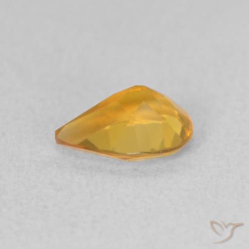 9,17 ctw natürlicher gold-orange Citrin, Birnenform, VVS-VS
