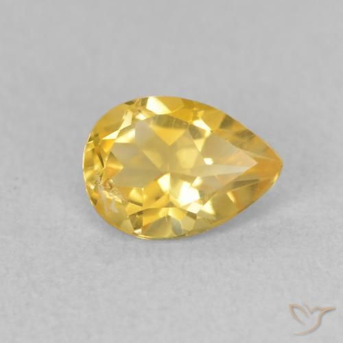 9,17 ctw natürlicher gold-orange Citrin, Birnenform, VS