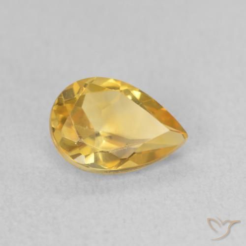 9,17 ctw natürlicher Golden Citrin, Birnenform, VVS-VS