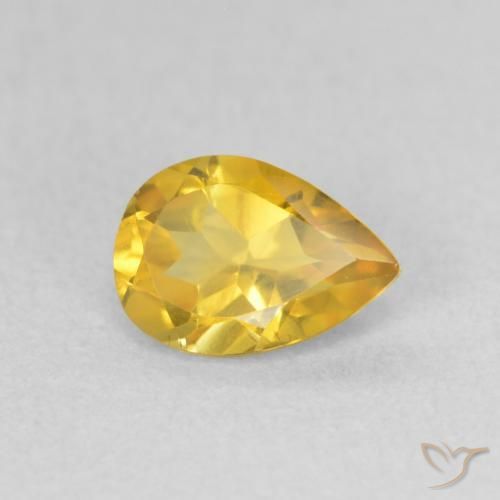 9,17 ctw natürlicher Mittelgold Citrin, Birnenform, VVS-VS