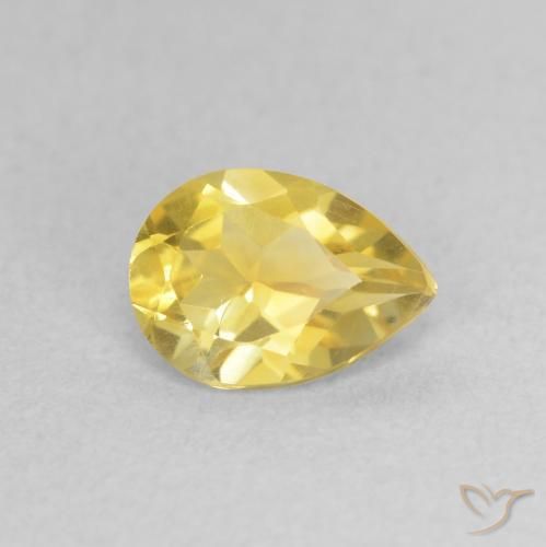 9,17 ctw natürlicher Gelblich Gold Citrin, Birnenform, VVS-VS